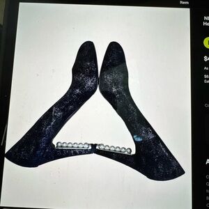 CHANEL Black Pearl-Embellished Hosiery